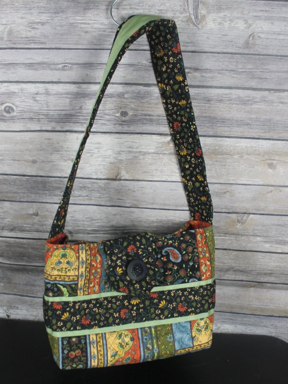 Handmade Patchwork Floral Paisley Crossbody Shoulder Bag Wallet Boho Folk Art